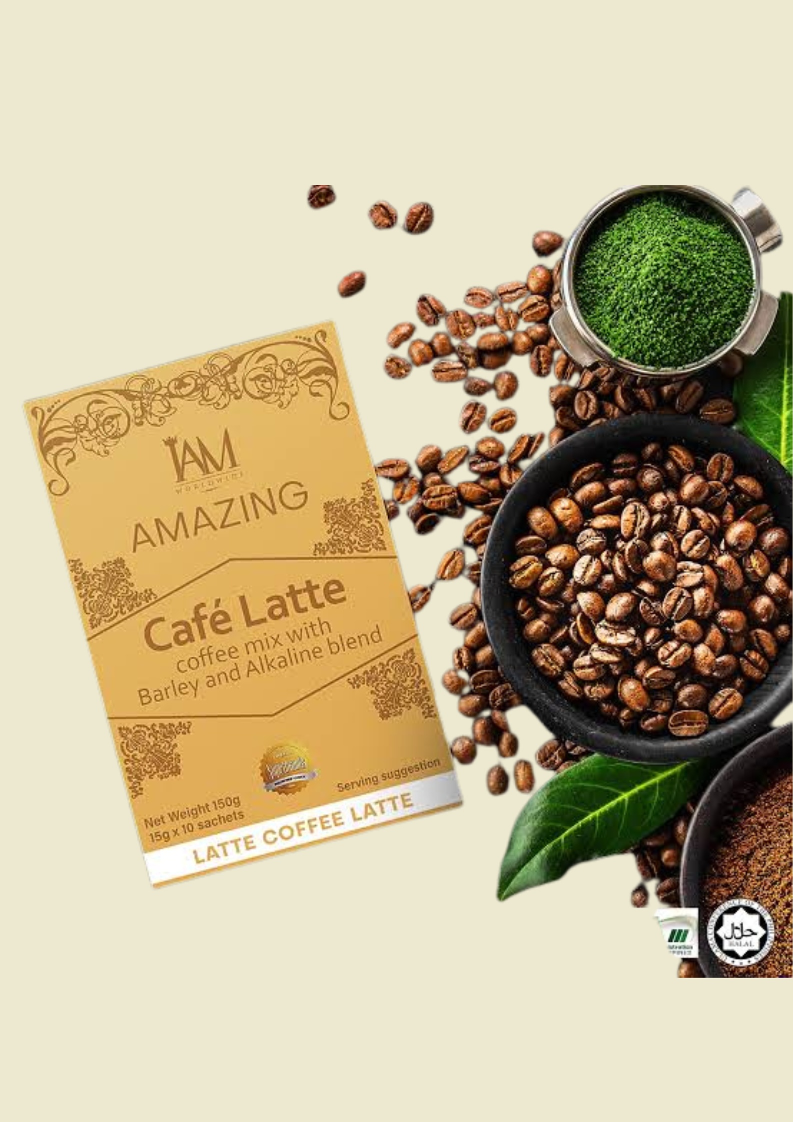 Amazing Cafe Latte with Barley and Alkaline