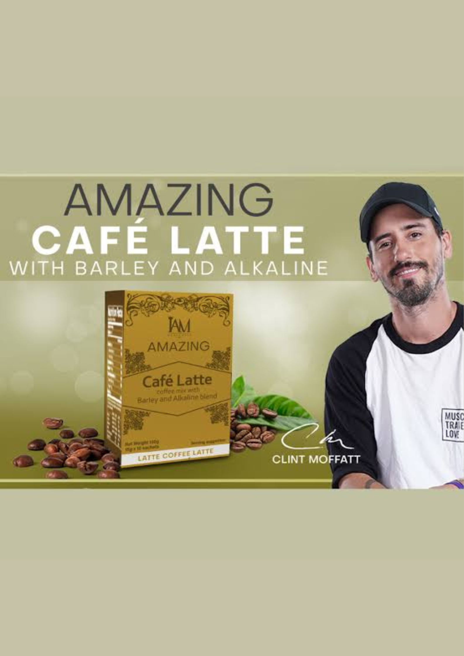 Amazing Cafe Latte with Barley and Alkaline