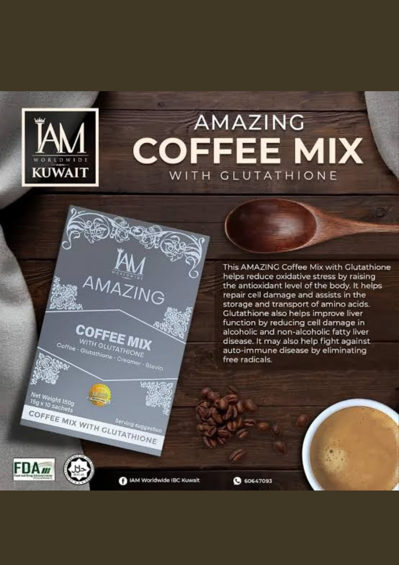 Amazing Coffee Mix with Glutathione IAMWORLDWIDE PRODUCTS ONLINE Amazing Coffee Mix with Glutathione IAMWORLDWIDE PRODUCTS ONLINE