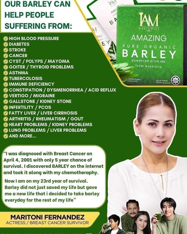 IAM Amazing Pure Organic Barley by Maritoni Fernandez